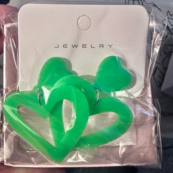 Heart Earrings Y2K Love Heart Big Cute Fun Dangle Earrings - Picture 1 of 2